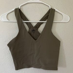 Alo Yoga Army Green Bra Top XS